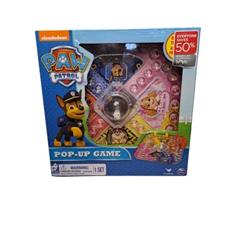 Paw Patrol Pop Up Game Nickelodeon Chase Marshall Skye Rocky Rubble