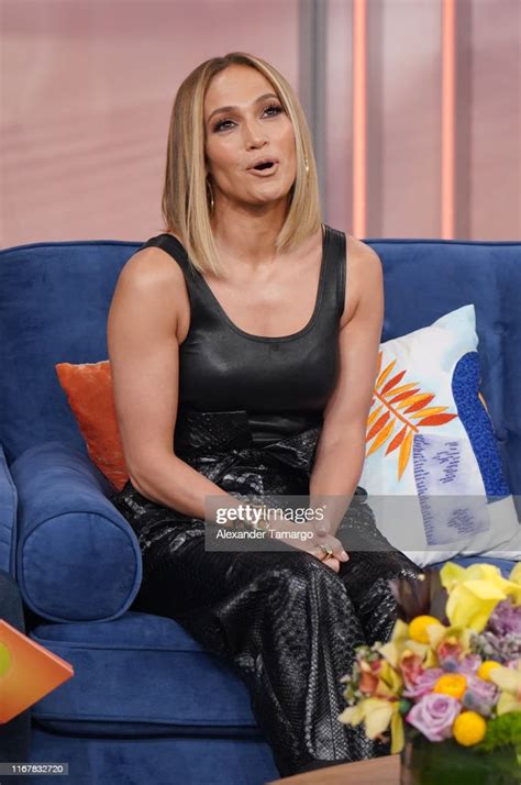 Jennifer Lopez Is Seen On The Set Of Despierta America At Univision