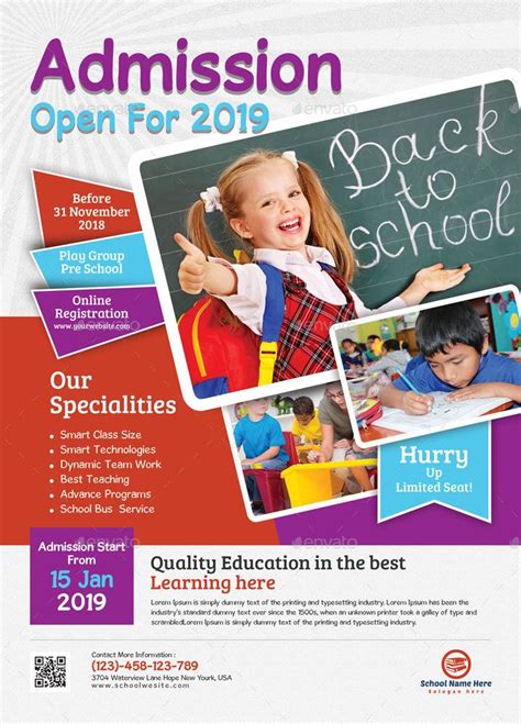 The Back To School Flyer Is Shown
