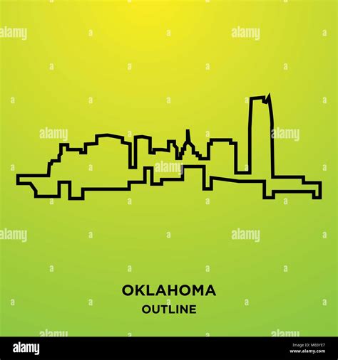 Oklahoma Outline On Green Background Stock Vector Image And Art Alamy