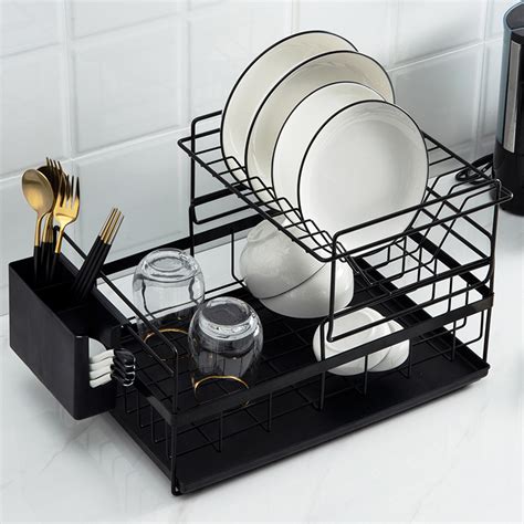 These dish drainer with cover are customizable and are highly durable. Dish Drying Rack 2 Tier, Stainless Steel Dish Drying Rack ...
