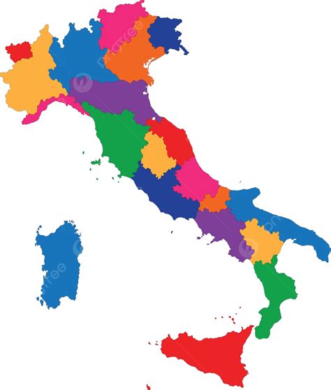 Italia Mapa Europa Italiano Detalle Vector Png Europa Italiano