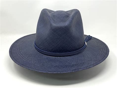 Stetson Four Points Navy Panama Western Fedora Hat One 2 Mini Ranch
