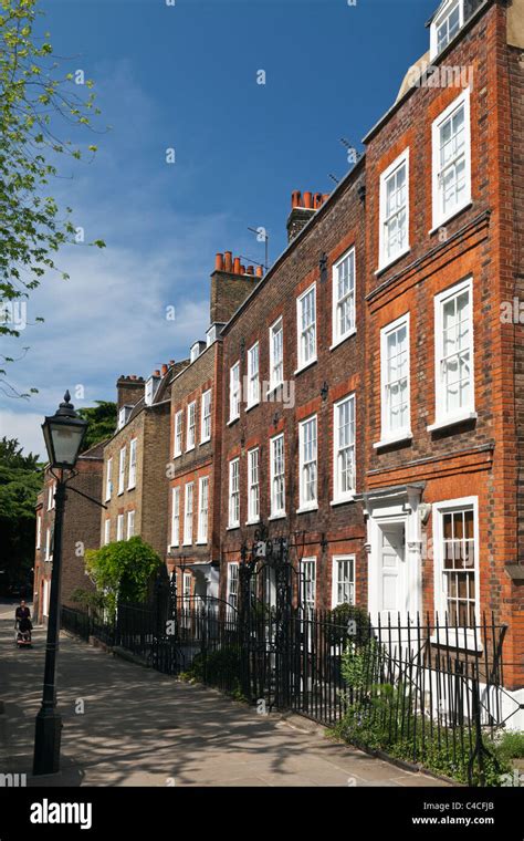 Georgian Terraced Houses Church Row Hampstead London Stock Photo Alamy