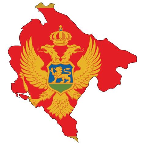 Downloade dieses freie bild zum thema montenegro flagge nationalflagge aus pixabays umfangreicher sammlung an public domain bildern und videos. Fototapete Land Umriss mit der Flagge von Montenegro ...