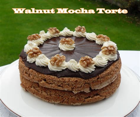 Walnut Mocha Torte With Whipped Cream And Mocha Frosting Make This