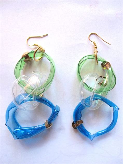 Recycled Plastic Bottles Earrings Etsy Bottle Jewelry Recycle