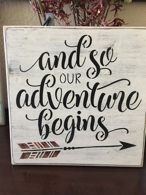 and so Our adventure begins, wood signs, camping signs, trailer decor, RV signs, summer signs 
