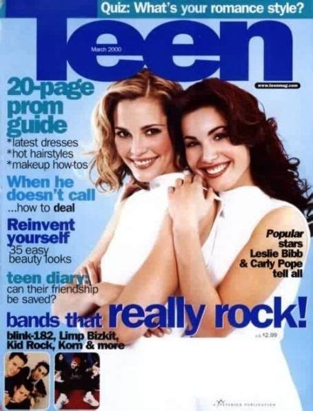 Leslie Bibb Carly Pope Teen Magazine March 2000 Cover Photo United