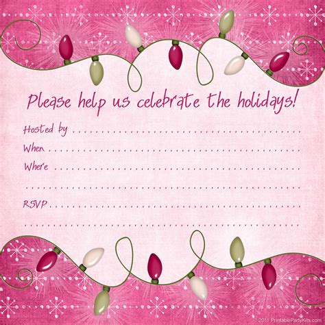 Snyder, i am an employee in the food service department here at mercy hospital. Free Printable Christmas and Holiday Party Invitations ...