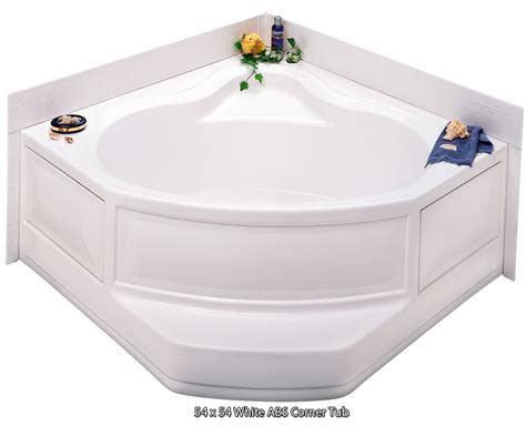 And in this case, mobile home tubs are different because they don't feature overflows. Better Bath White ABS Corner Tub Right Hand Drain 54" x 54"