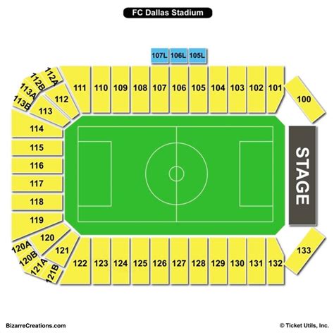 Row Seat Number Toyota Stadium Seating Chart