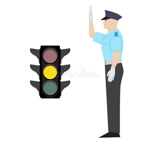 Gesture Green Light Policeman Traffic Stock Illustrations 5 Gesture