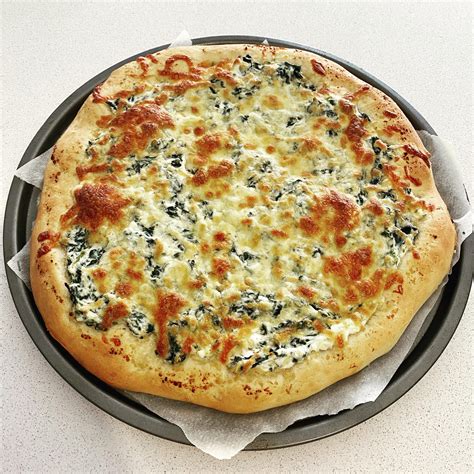 Homemade Spinach And Three Cheese Pizza Rfood