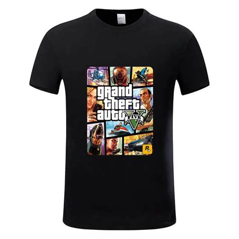 Grand Theft Auto Gta T Shirt Men Street Long With Gta 5 T Shirt Men And