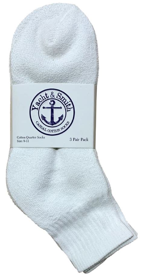 60 Units Of Yacht Smith Women S Cotton Ankle Socks White Size 9 11