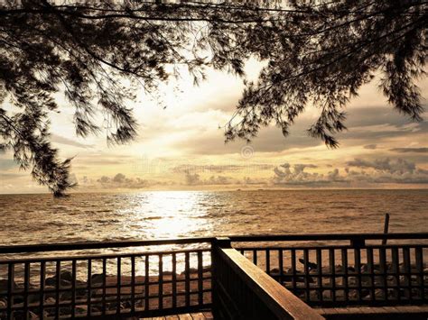 Nature And Beautiful Sunset At Coco Cabana Bay Miri Sarawak Malaysia