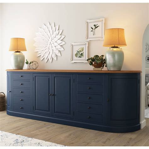 Rustic Solid Wood Extra Long Buffets And Sideboards Cabinet Extra Long