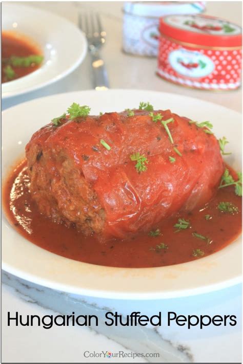 Easy And Simple Hungarian Stuffed Peppers Recipe • Color Your Recipes