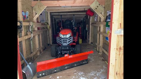Bx2380 With Homemade Rubber Edge On A Kubota 60” Snow Plow Youtube