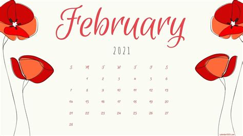 February weekend xp & specials. Monthly 2021 Calendar Wallpaper