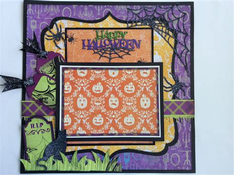 Circut Halloween Layout Made Using The Cricut Explore Fall Scrapbook