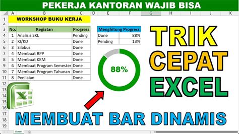 Cara Mudah Membuat Progress Bar Dinamis Di Excel