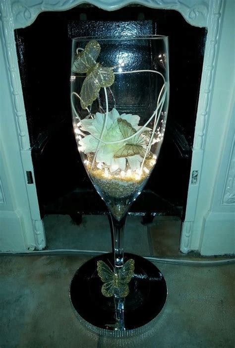 Large Champagne Glass Centerpieces For Weddings