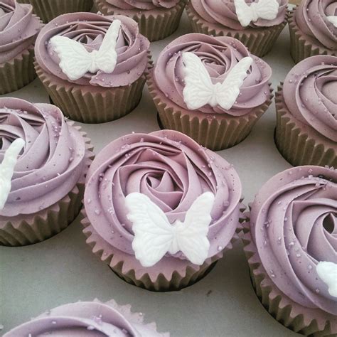 Butterfly Rose Swirl Cupcakes Cupcake Cakes Pretty Birthday Cakes