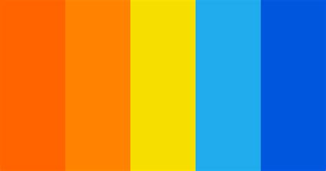 Bright Orange Yellow And Blue Color Scheme Blue