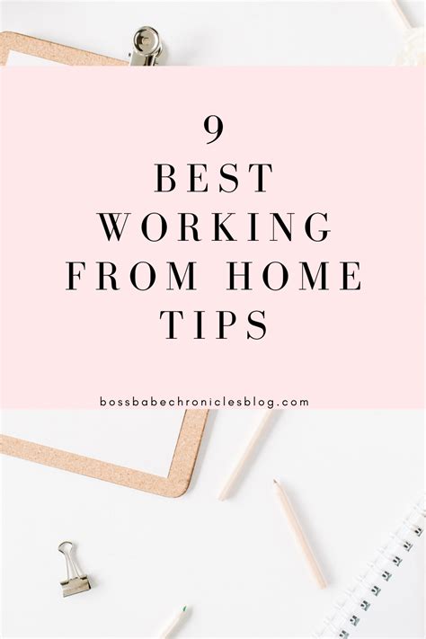 9 Best Working From Home Tips Working From Home Work From Home Tips