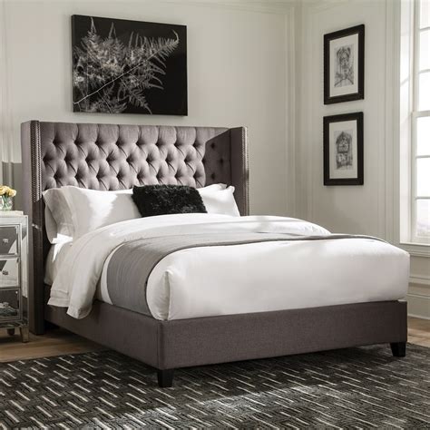 Scott Living Grey California King Upholstered Bed At