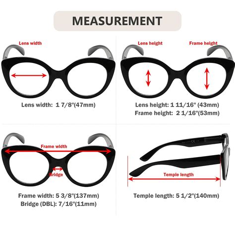 Reading Glasses Attractive Cat Eye For Women R2012 4pack