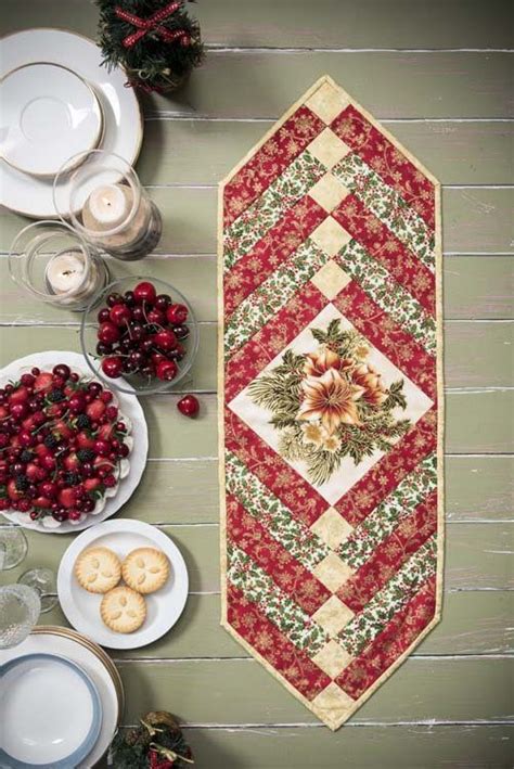 French Braid Quilt as you Go (QAUG) Christmas Table Runner PDF Pattern ...