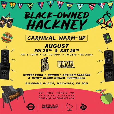 black owned hackney market carnival warm up — bohemia place market