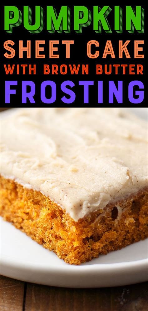 Pumpkin Sheet Cake With Brown Butter Frosting Recipe Pumpkin