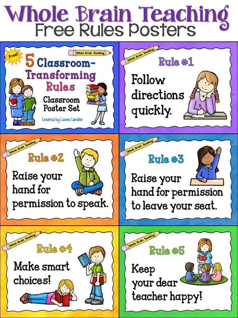 Whole Brain Teaching Classroom Rules Posters Free Teaching Riset