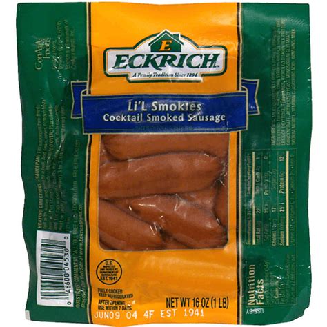 Eckrich Li L Smokies Cocktail Smoked Sausages Shop Baesler S Market