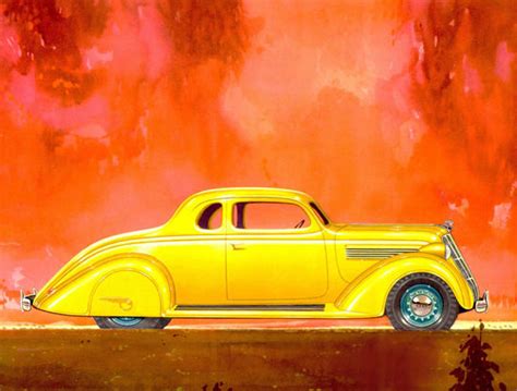 Nash 400 Coupe 1935 Yellow Mad Men Art Vintage Ad Art Collection