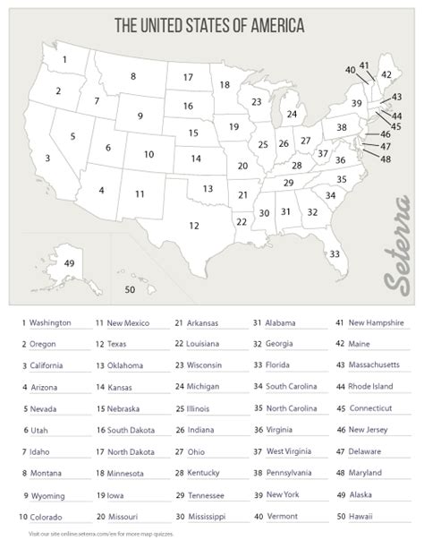 Us States Printable Maps Pdf Key Learning States Map Quiz