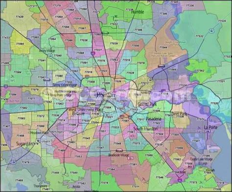 Zip Code Map Houston Map Of The World