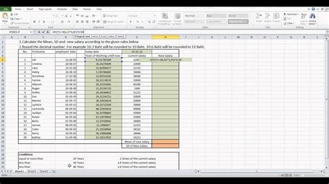 How To Calculate New Salary By Using Microsoft Excel Youtube