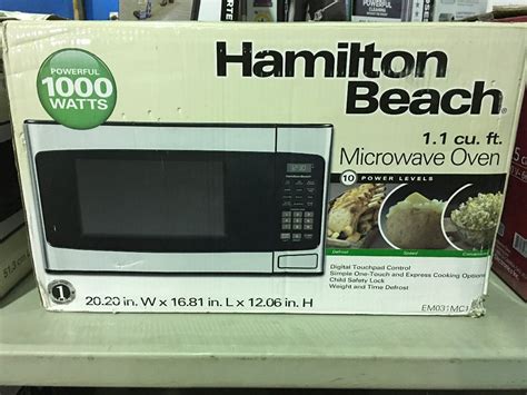 Hamilton Beach Stainless Steel Front 1 000 Watt Microwave Oven Able Auctions
