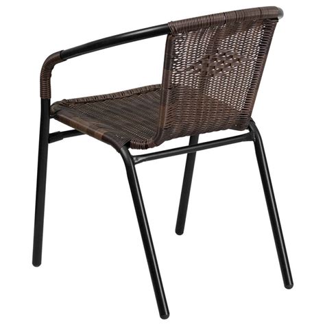 A comfy outdoor chair makes a big difference to relaxation levels, and with a couple of flexible garden chairs you can easily find the right combination to suit your space and needs. Dark Brown Rattan Patio Chair with Black Powder Coated ...