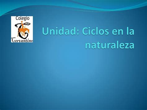 Ppt Unidad Ciclos En La Naturaleza Powerpoint Presentation Free