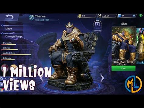 Add your names, share with friends. Mobile Legends : Ideas : Thanos The Mad Titan - YouTube