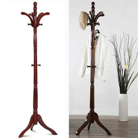 Shop with afterpay on eligible items. Free Standing Coat Rack Wooden Coat Hat Tree Hanger Holder ...