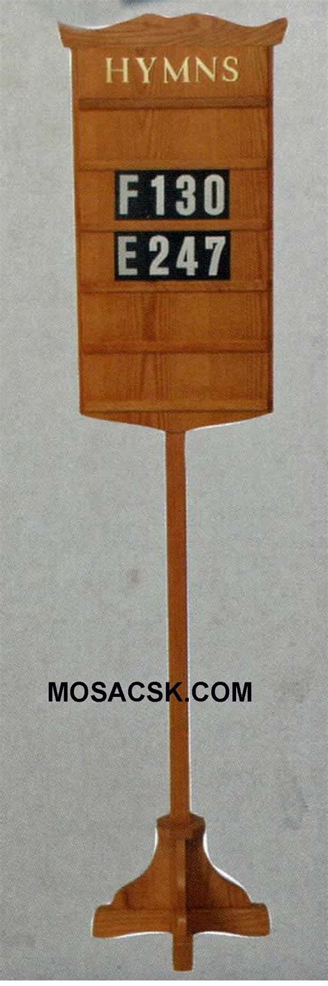 Wooden Hymn Board With Stand 16 W X 77 Xh 239 Floor Standing Wood