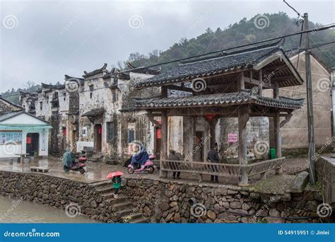 Ancient Chinese Village In South Chinasanmenyuan Editorial Photo