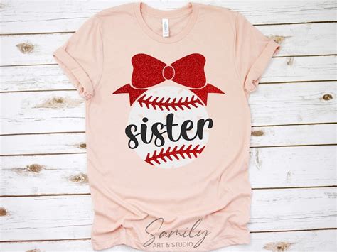 Baseball Sister Svg Baseball Bow Svg Little Sister Biggest Etsy